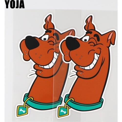 YOJA 8.9X16CM Funny Cartoon Animal Dog Vinyl Decal Creative Waterproof Car Sticker 19A-0110