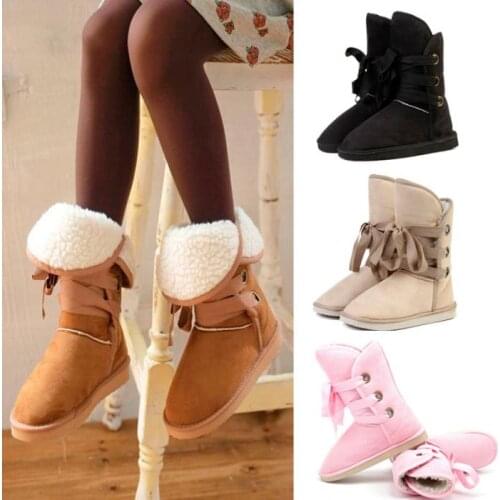 Fashion Women Girls Flat Heels Autumn&Winter Warm Snow Boots Black/ Beige/Camel 88 LXX9