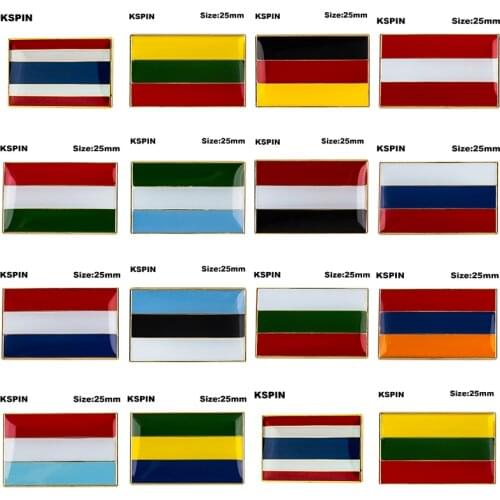 Flag Laple Pin Badge Brooch Thailand Lithuania Germany Austria Hungary Sierra Leone Yemen Russia Netherlands