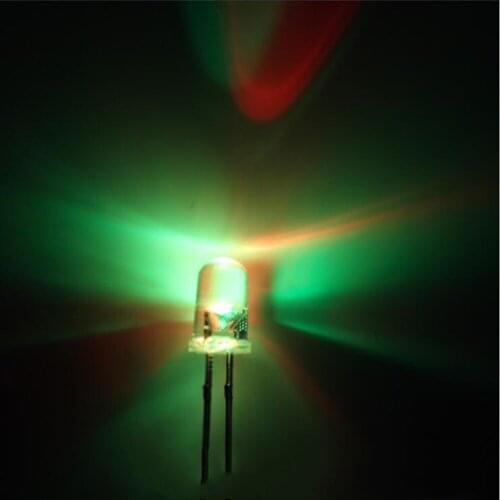 3mm red and blue double color automatic flashing each other LED Light Beads short leg