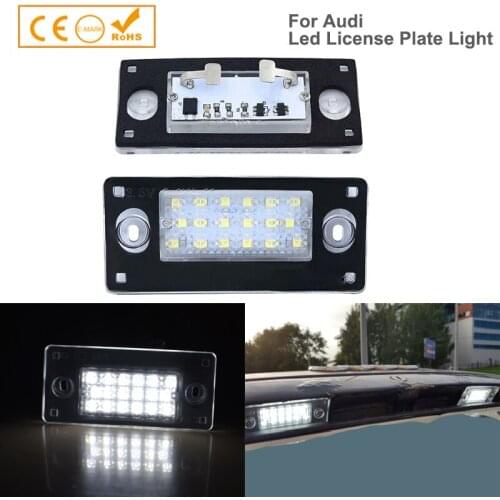 2PCS For AUDI A4/S4 avant 1999-2001 RS4 B5 A3 2001-2003 White Car LED Number Plate Light Auto License Plate Lamp Error Free