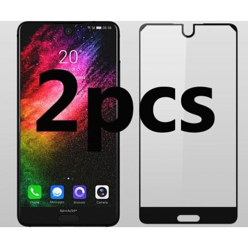 2PCS Guard 9H HD FULL Tempered Glass Safety On The for Sharp Aquos S2 Protective Film Screen Protector cover for Sharp Aquos C10