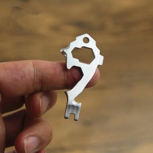 20 in one multifunctional EDC tool Keyring Bottle Opener screwdriver multi purpose outdoor Mini Tool