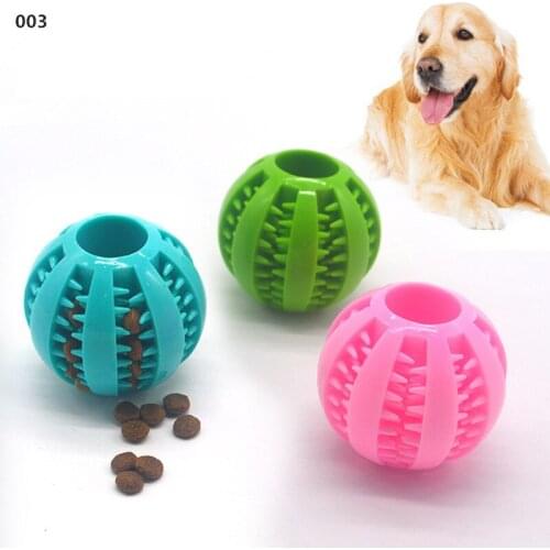 50 pcs Natural Rubber Ball Cat Puppy Chew Toy Food Dispenser Ball Bite-Resistant Clean Teeth Pet Playing Balls Pet Dog Toys