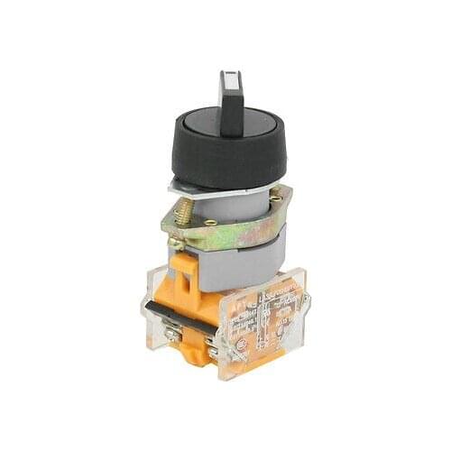 AC 660V 10A NO/NC 4-Terminal 2-Position Selector Self-Locking Push Button Switch