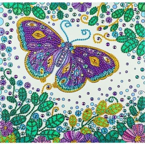 5D Diy Diamond Painting Cross Stitch Kit Diamond Mosaic Embroidery Animal Butterfly Shape Diamond Home Decor Gift