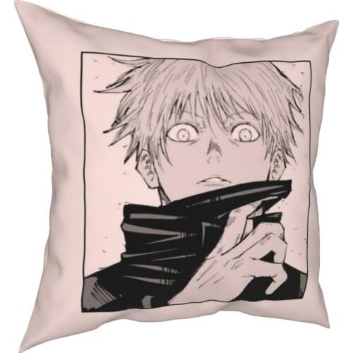 Gojo Satoru Kissenbezüge Hause Jujutsu Kaisen Anime Manga Kissen Abdeckung Kühlen Dekor Wurf Kissen Fall 40*40cm