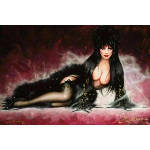 More style Elvira Mistress of the Dark Movie Art Film Print Silk Poster Home Wall Decor 24x36inch