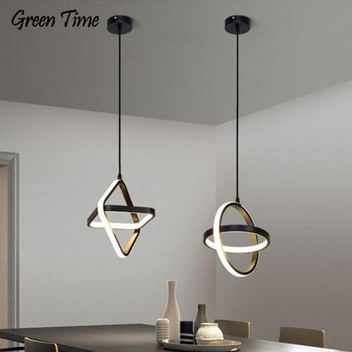 Black&White Modern Led Pendant Light For Living room Bedroom Dining room Bedside Light Aluminum Pendant Lamp Lustre 110V 220V