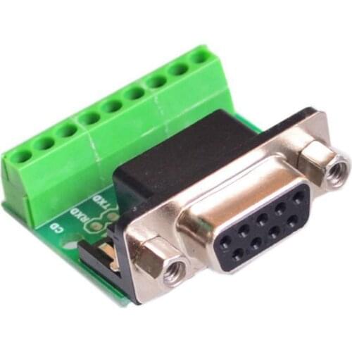DB9 RS232 Serial to Terminal Female Adapter Connector Breakout Board 9Pin WL