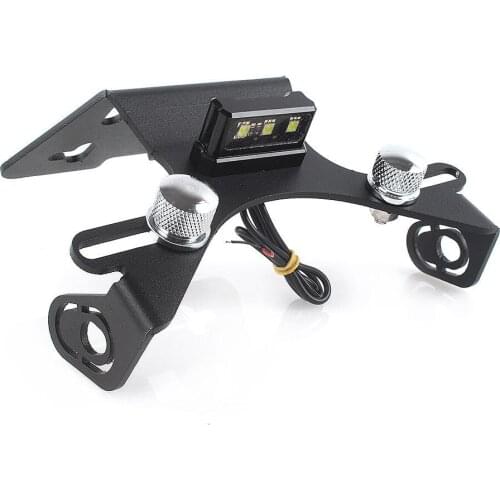 Fender Eliminator Number License Plate Holder Mount Bracket w/ LED For Kawasaki Ninja 250 300 Z250 Z300 2013 2014 2015 2016 2017