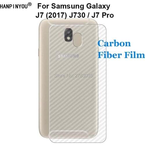 For Samsung Galaxy J7 (2017) J730 / J7 Pro 3D Anti-fingerprint Carbon Fiber Back Film Rear Screen Protector (Not Tempered Glass)