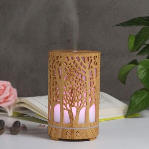 Electric Aroma Diffuser Mist Wood Grain Oil Aromatherapy 200ml Usb Air Humidifier With Colorful Light For Car Home Office#dg4