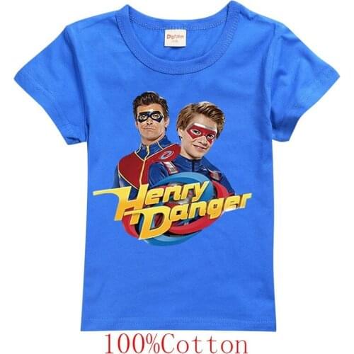 Henry Danger Harajuku T Shirt Summer Casual Cotton T-shirt Fashion Cool Tshirt Short Sleeve Top Tees Kids Henry Danger T-shirt