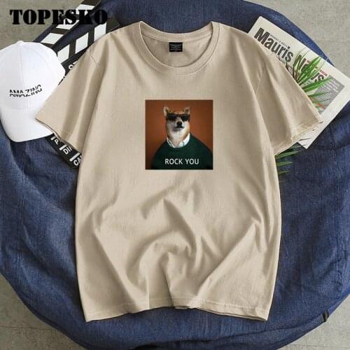 TOPESKO Rock You Men T Shirts Harajuku Funny Print Tshirt Men Hip Hop 100% Cotton Streetwear Tee Shirt Homme Tops Tees