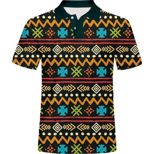 IFPD EU Size 3D Printed Abstract Totem Pattern Polo T Shirt Men Casual Cool Hiphop Polo Shirt New Summer Short Sleeves Tops Tee