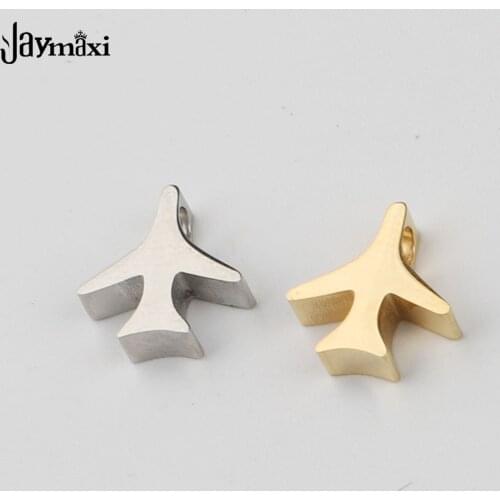 Jaymaxi Mirror Polished Plane Charms Stainless Steel Small Hole Bead 1.8mm Hole DIY Jewelry Accessories 10*10mm 20piece/lot