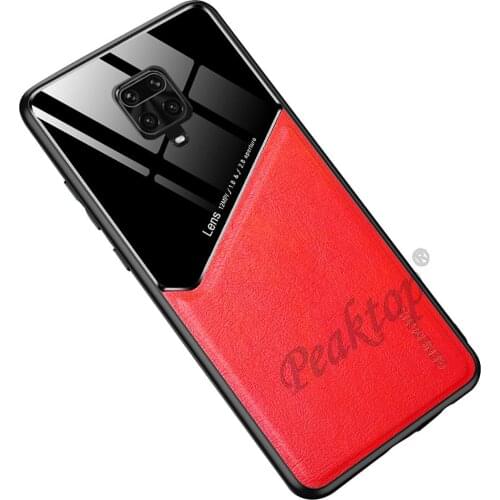 Leather magnetic car texture case for xiaomi redmi Note 9 pro 9S bumper Holder cover for redmi Note 9pro 9 S Note9 pro S cases