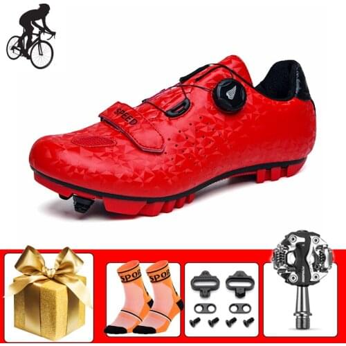 Zapatillas Ciclismo Mtb Cycling Shoes Men Self-locking Breathable Triathlon Non-slip Ultra-light Mountain Bike Sneakers Outdoor