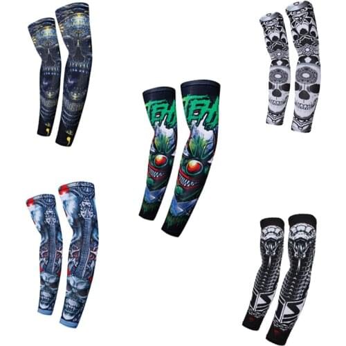 Ice Silk Sun Protection Sleeve Outdoor Flower Arm Tattoo Tattoos for Men and Women Arm Sleeve Fishing Sleeves Sleeves Arms