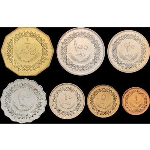 Libya 7 Coin Set Knight Edition 100% Real Original Coins Genuine Issuing Collection Coins Unc