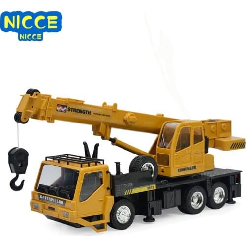 RC hoist Crane model Engineering car Toys for children Birthday Xmas good gift brinquedos freight elevator RC truck