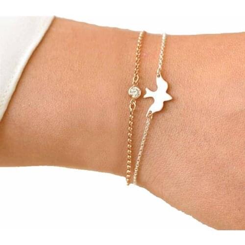 Fashion Silver Color Shell Love & Bracelet Adjustable Vintage Multilayer Bracelets Pulseras Mujer Jewelry Party Gifts