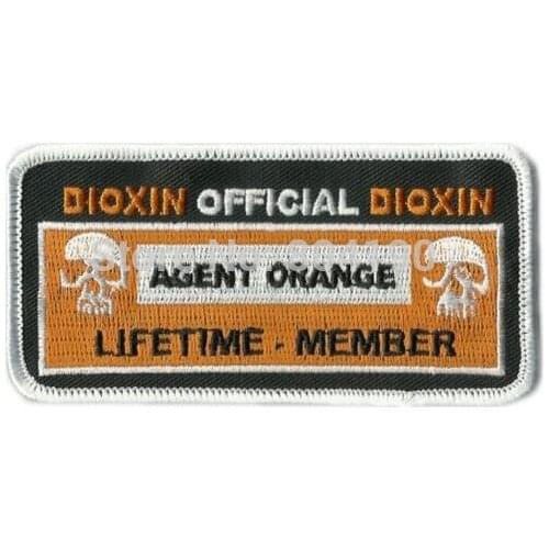 4" AGENT ORANGE OFFICIAL MEMBERSHIP DIOXIN MILITARY Motorcycle Club biker retro emo punk applique sew on/ iron on patch