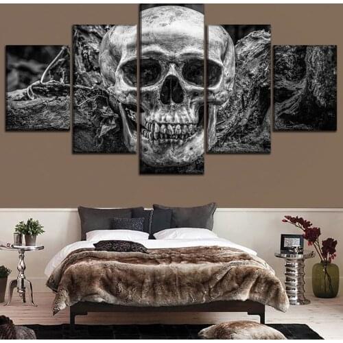 Wall Art Canvas Painting HD Prints Living Room Modern Home Decor Skull 5 Pieces Movie Modular Cuadros Pictures Artwork Poster