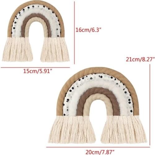 Dot Rainbow Wall Hanging Ornament Handmade Weaving Macrame Nordic Home Decor Au03 21 Dropshipping