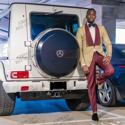 2021 New Arrival 2 Pieces Casual Groomsmen Shawl Lapel Groom Tuxedos Party Mens Suits Wedding Best Man Blazer Costume Homme