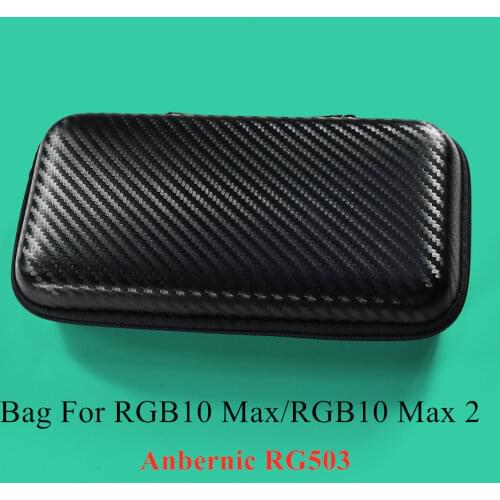 Portable Bag For POWKIDDY RGB10 MAX Handheld Game Player RGB10MAX 5 inch Game Console Case Tempered Glass Screen Protector