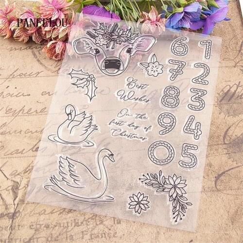 PANFELOU The deer swan Transparent Clear Silicone Stamp/Seal DIY scrapbooking/photo album Decorative clear stamp sheets