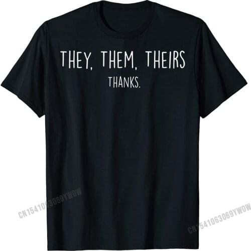 They Them Theirs Shirt Non Binary Lgbt Tee T-Shirt Men Group Casual Tops Tees Fashion Cotton Men T Shirts