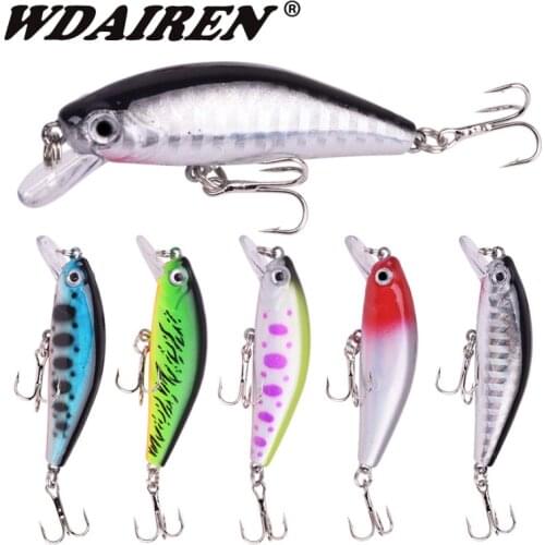 WDAIREN Mini Sinking Minnow Fishing Lures 55mm 6g Japan Jerkbait Perch Pesca Wobblers Hard Deep Diving Artificial Bait Tackle