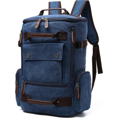 Mens Travel Bags Large Capacity Backpack Laptop Backpack Bag Rucksack Mens Backpack Vintage Canvas Backpack School Bag