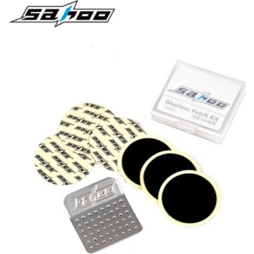SAHOO Bicycle Repairing Kit Tools Set Bike Mini Portable Tyre Patch Without Glue Cycling Bike Maintenance Kit Fast Repair Tools
