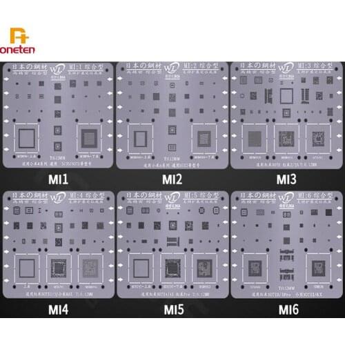 WL BGA Reballing Stencil For XIAOMI 6 8 8SE Red MI 4 4A 5A Red Mi Note 2 3 4 4x 5 5pro 5X CPU Nand Powe WIFI IC Soler Web Net