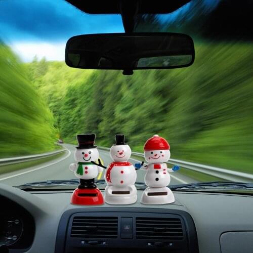 Solar Powered Car Interior Decoration Dancing Christmas Snowman Toy Doll Dashboard Ornament Truck Off Road 4x4 Auto Accessories