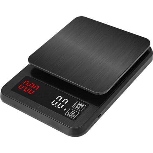 Precision Electronic kitchen scale 5kg/0.1g 10kg/1g LCD Digital Drip Coffee Scale with Timer weight Balance Household scale