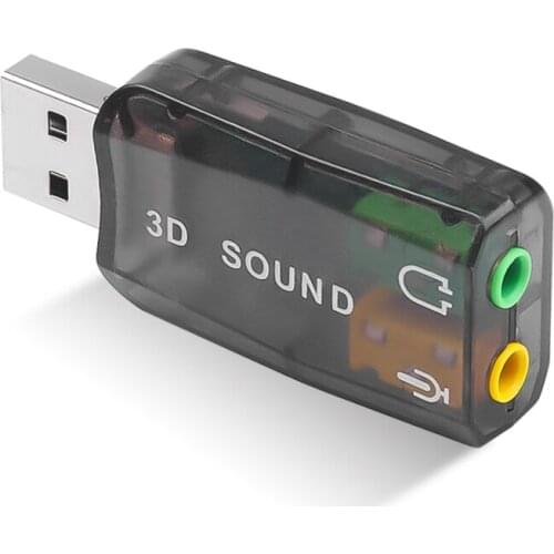 Mini External Usb To 3.5mm Mic Headphone Jack Stereo Headset 3d Sound Card Audio Adapter New Speaker Interface