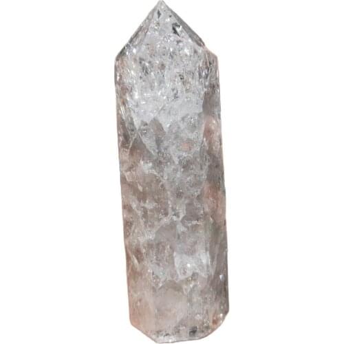 1pcs About 200 g Natural Popcorn White Crystal Quartz Obelisk Crystal Wand Point Healing Specimen Natural Stones and Crystals