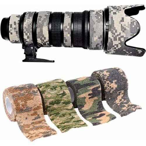 10 Rolls Woodland Camouflage Self-Adhesive Bandage Non-Woven Fabric Elastic Tape Q81B