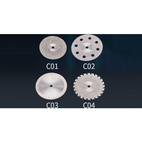 10pcs Dental Lab Tools Double Sided Diamond Cutting Disc for Separating Polishing Zirconia