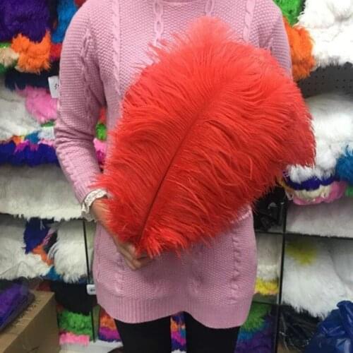 2016 50 pcs red ostrich feathers.High quality ostrich plumage 45-50cm 18-20 inches headwear performance plume decoration