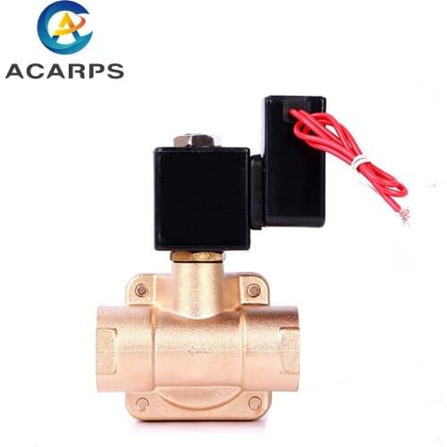 3/4" High Pressure Normally Closed Brass Non Hot Air Solenoid Valve 12VDC 24VDC 220VAC 110VAC For Water Gas Oil