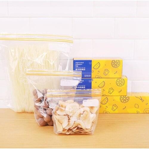 3Box Environmentally Friendly PE Food Sealing Bag Transparent Food Storage Bag Removable Double-reinforced Food Preservation Bag