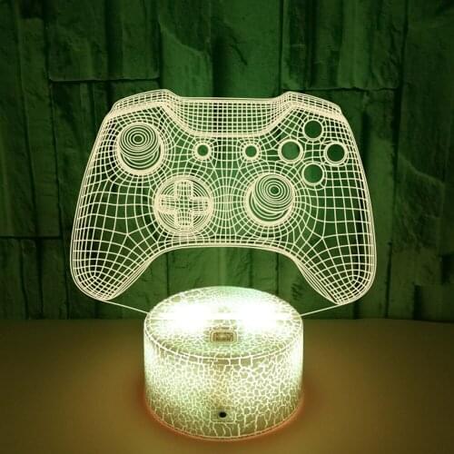 3D Gamepad Lamp Game Console Night Light 3D Illusion lamp for Kids, 16 Colors Changing with Remote, Gaming Room Gamer Gift, Kids