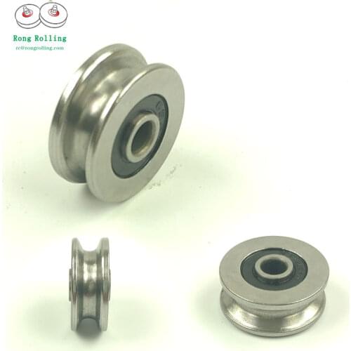 4*18*7/8U sliding bearings with U-groove,U-groove pulley/roller/roller,bearing diameter 18mm,bearing bore 4mm