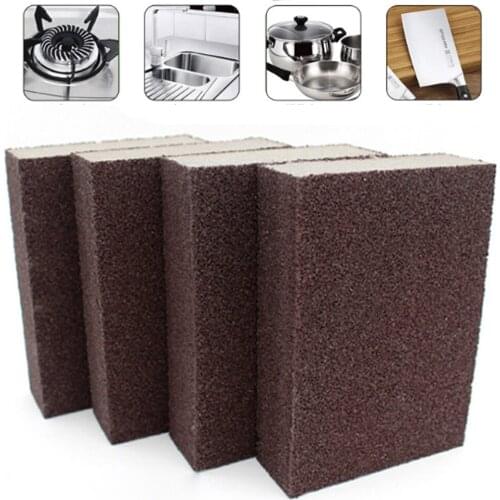 5Pcs Carborundum Nano Emery Sponges Stone Pot Clean Brush Rust Eraser Grit Scouring Pads Pot Cleaning Pads Kitchen Cleaner Tools